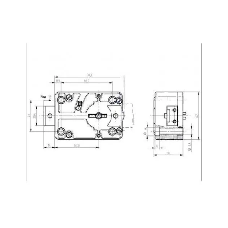 Замок KABA MAUER Primus C 70011 (Довжина ключа - 270 мм)