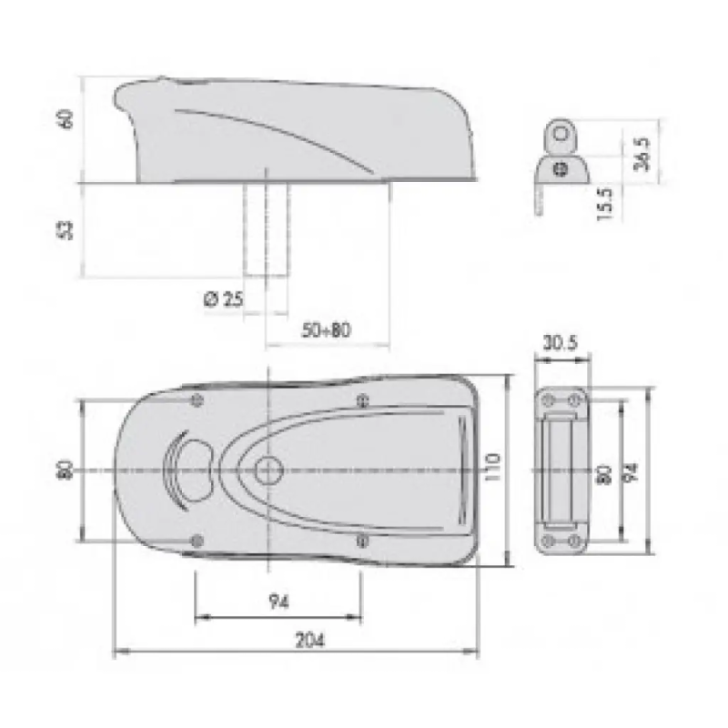 Замок накладний CISA 1А731 00.0